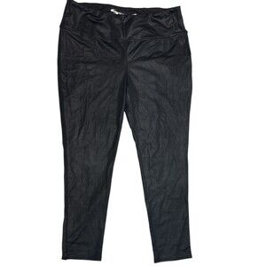 Seven Black Faux Leather Leggings Plus‎ Size XXL High Waist Size Edgy Clubwear